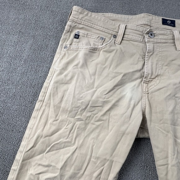 Adriano Goldschmied AG Pants Adult Size 33W 30L Tan Beige Jeans Casual Men's - Picture 3 of 13